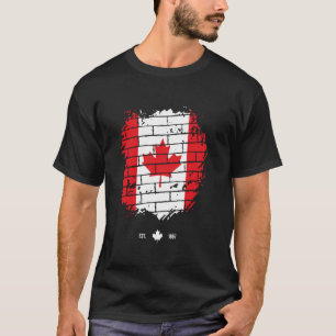 T-shirt Rétro Canada Feuille d'érable Drapeau du Canada ÉT
