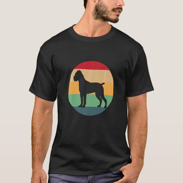 T-shirt Retro Cane Corso Dog Italian Mastiff Premium (Devant)
