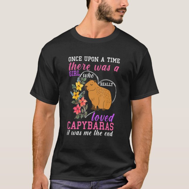 T-shirt Retro Capybara Une Fille Qui Aimait Vraiment Les C (Devant)