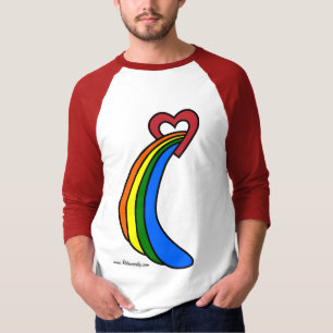 T-shirt rétro cascade d'arc-en-ciel des années 1970 par la