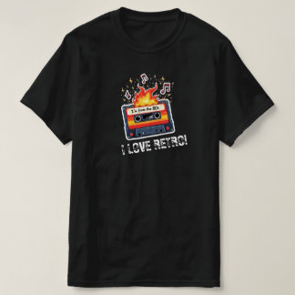 T-shirt rétro cassette des années 80 – J'adore le