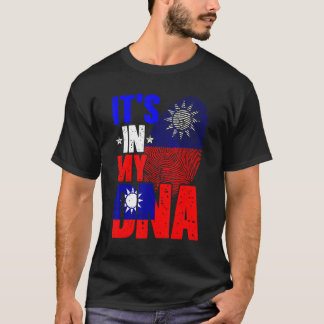 T-shirt Rétro C'est Dans Mon ADN Racines Taïwanaises Drape