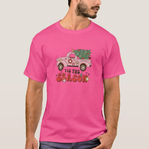 T-shirt Rétro C'est La Saison Ambiance Groovy Camion Noël