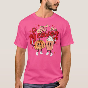 T-shirt Retro C'Est La Saison Automne Citrouille Épice Drô