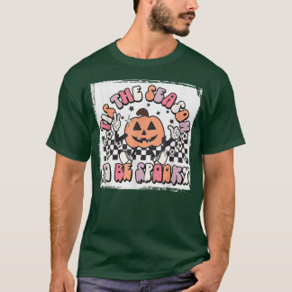 T-shirt Rétro C'est la saison d'être citrouille florale ef