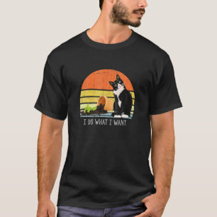 T-shirt Rétro Chat Vintage Et Idée Plante Rétro Je Fais Ce