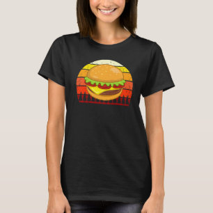 T-shirt Retro Cheeseburger Hamburger Graphique alimentaire