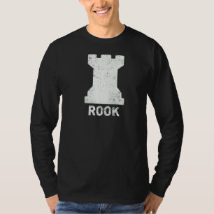 T-shirt Retro Chess Piece Castle Chess Club Castle White C
