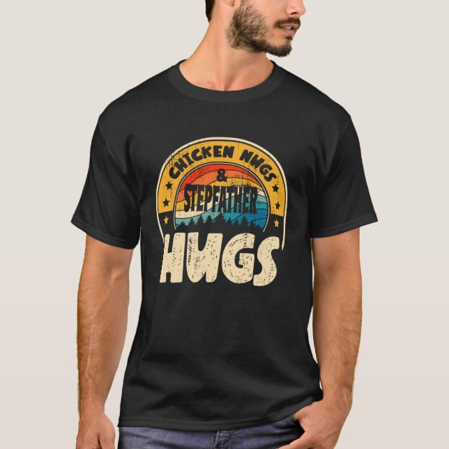 T-shirt Retro Chicken Nugs Nuggets Foodies  Stepfather Hug (Devant)