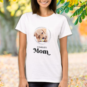T-shirt Retro Chien MOM Personnalisé Chien Chien Photo Ani