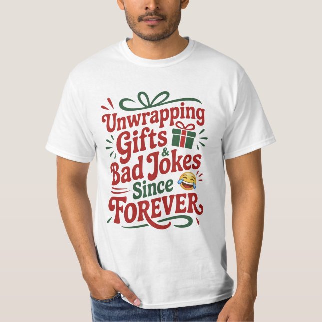 T-shirt Retro Christmas Dad Humor Design (Devant)