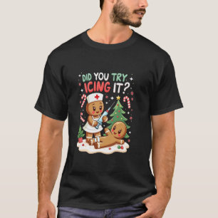T-shirt Retro Christmas Gingerbread Équipe d'Infirmière Vo