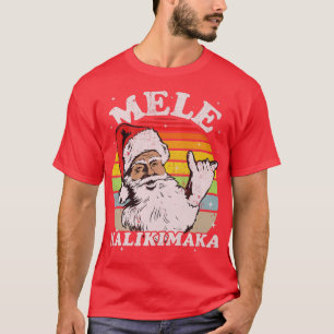 T-shirt Retro Christmas Mele Kalikimaka Père Noël Shaka Ha