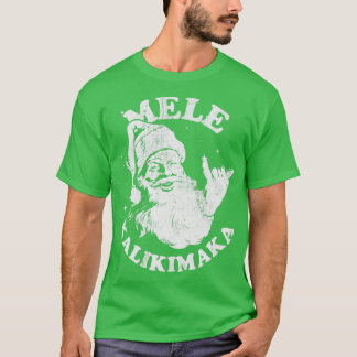 T-shirt Retro Christmas Mele Kalikimaka Père Noël Shaka Ha