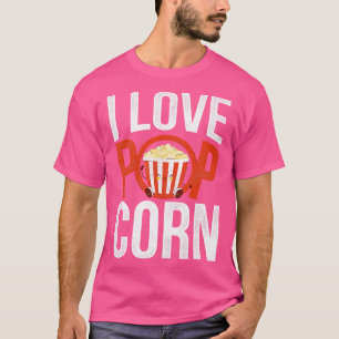 T-shirt Retro Cinéma I Love Popcorn