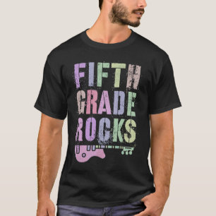 T-shirt REtro CINQUIÈME GRADE ROCKS Enseignant Rockstar Éq