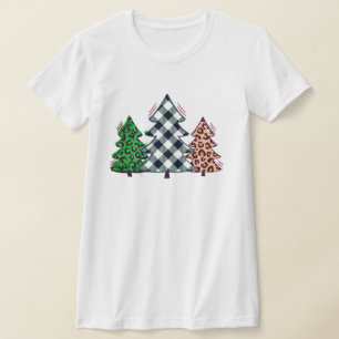 T-shirt Retro Classic Festive Noël arbres collage