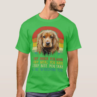 T-shirt Retro Cocker Spaniel Chaque Snack Que Vous Faites