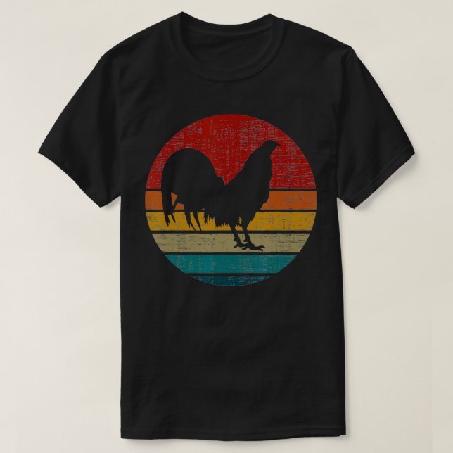 T-shirt Retro Cockfight Rooster Vintage (Design devant)
