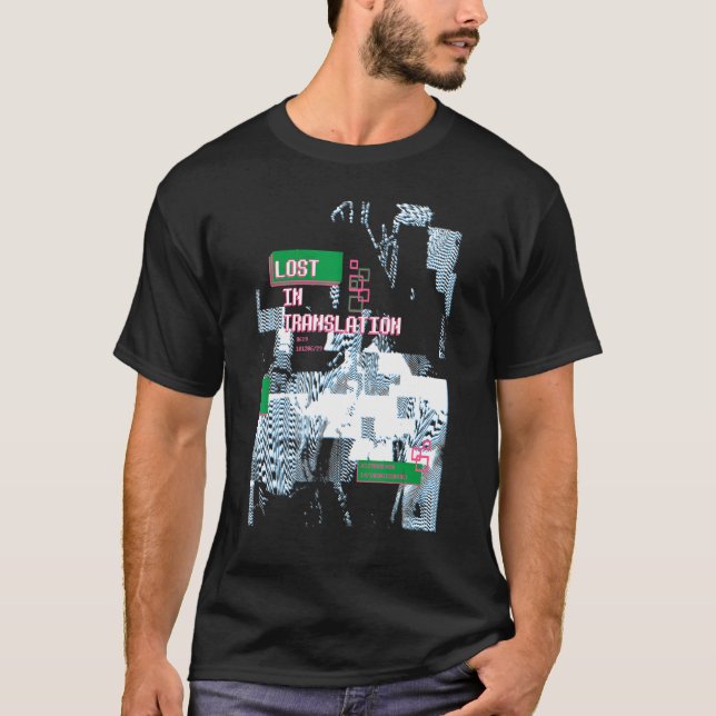 T-shirt Retro Computer Glitch Geek Programmer Erreur Nerd  (Devant)