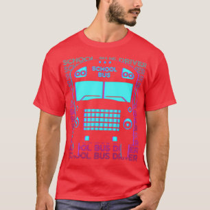 T-shirt Rétro. conducteur de bus scolaire