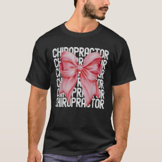 T-shirt Retro Coquette Bow Chiropracteur Spine Docteur Chi