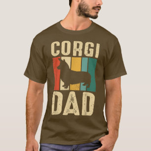 T-shirt Retro Corgi Papa Chien Propriétaire Animaux de com