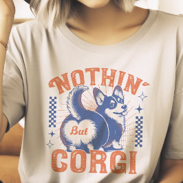 T-shirt Retro Corgi Rien D'Autre Que Corgi Butt Style Vint