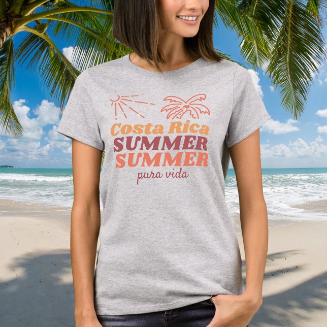 T-shirt Retro Costa Rica Souvenir d'été (Retro Costa Rica Summer Souvenir T-Shirt)