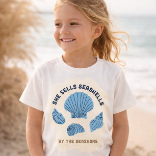 T-shirt rétro côtier pour filles Elle vend des coq
