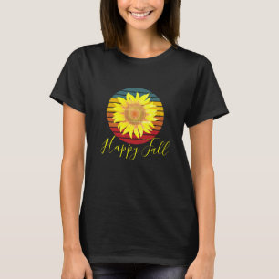 T-Shirt rétro coucher de soleil et tournesol
