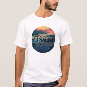 T-shirt Retro Coucher De Soleil Toi Et Moi Aller Pêcher Da