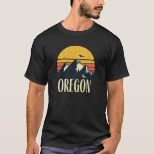 T-shirt Rétro coucher du soleil vintage de montagne d'état