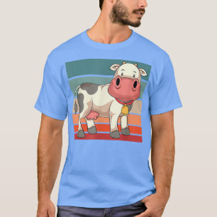 T-shirt Retro Cow Lover Fermier ferme Animal Cute Cow