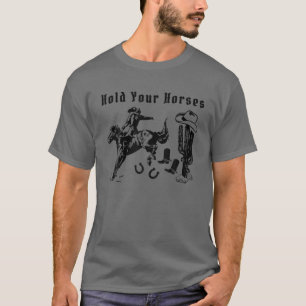 T-shirt Retro Cowboy Rodeo Papa tient vos chevaux Western 