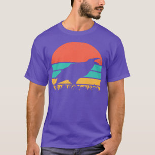 T-shirt Retro Crow Corbeau Vintage Corbeau Oiseau Oiseau A
