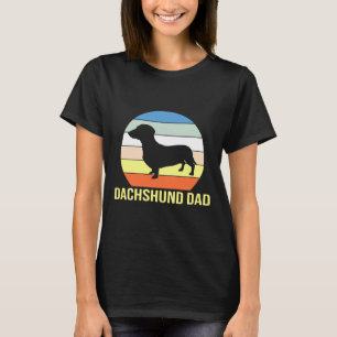 T-shirt Retro Dachshund Papa Doxie Daddy Chien Propriétair