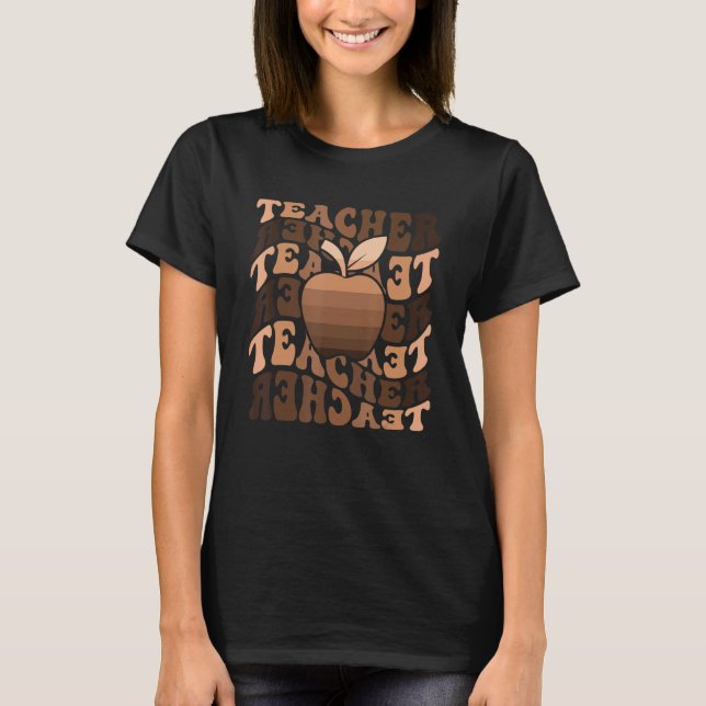 T-shirt Retro Daisy Melanin Teachers Celebrate Black Histo (Devant)
