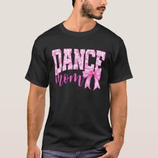 T-shirt Retro Dance Mom Pink Coquette Bow Jeu Jour Saison