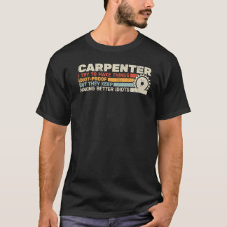 T-shirt Retro de charpentier pour hommes menuisiers bois p