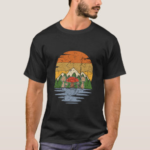 T-shirt Retro de cueillette de champignons