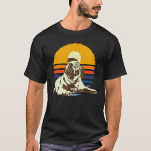T-shirt Rétro de race de chien Pug Mops Carlin mignon