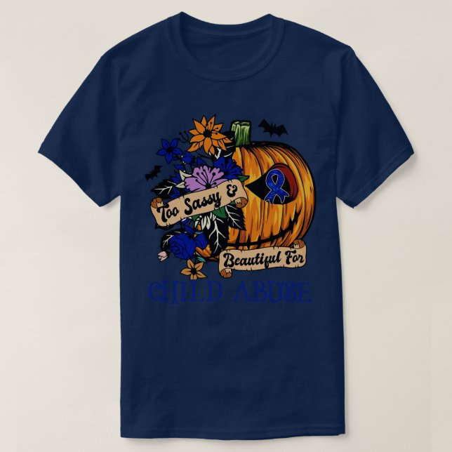T-shirt Rétro de sensibilisation à la maltraitance des enf (Design devant)