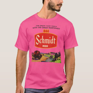T-shirt Retro Defunct Schmidt Beer Paysage du Nord-Ouest