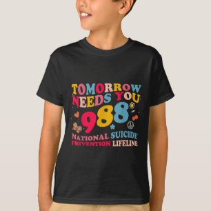 T-shirt Rétro Demain a Besoin de Vous 988 Prévention du Su