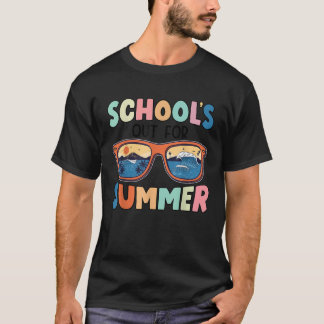 T-shirt Retro Dernière journée de l'école est dehors pour 