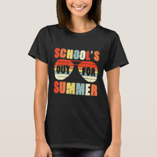 T-shirt Retro Dernière Journée D'Écoles Sorties Pour Ensei