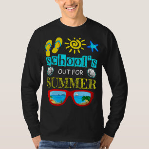 T-shirt Retro Dernière Journée D'Écoles Sorties Pour L'Été