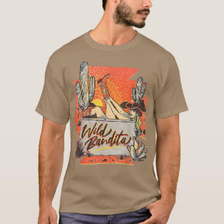 T-shirt Retro Desert Cactus Cowgirl Wild Bandita Western C