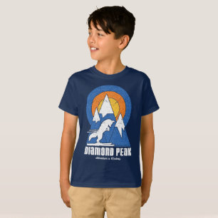 T-shirt Retro Diamond Peak Ski White Fox